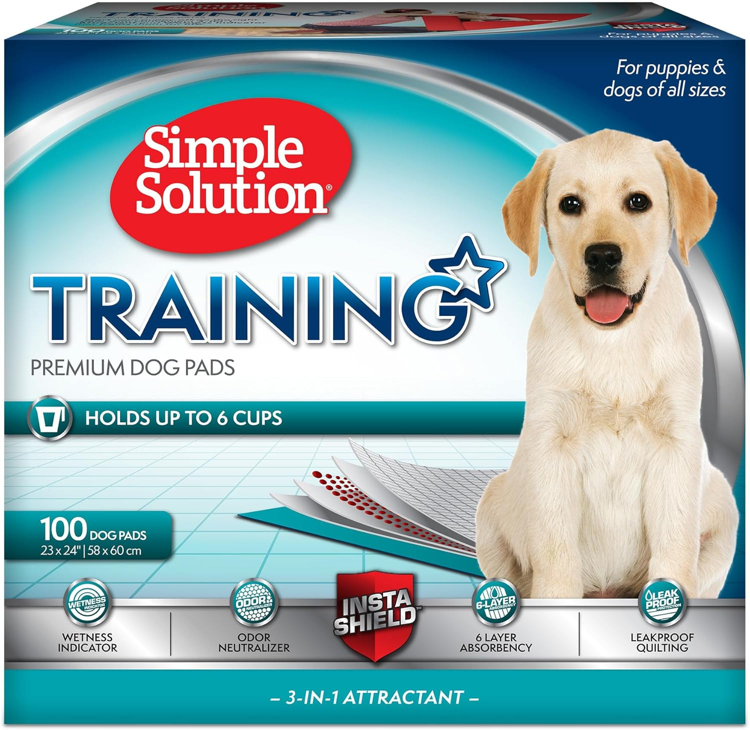 Large Pee Pads for Dogs, XL Puppy Potty Training Wee Wee Pad, 6 Layers Thick, In