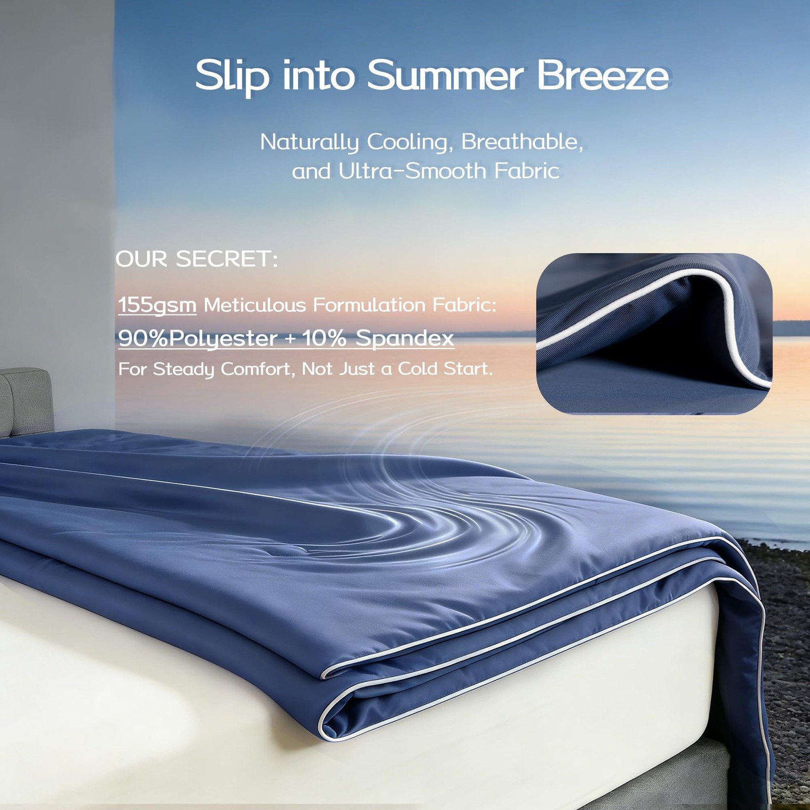 Cooling Comforter Full/Queen Size with Tencel™ Fill, Cooling Blankets for