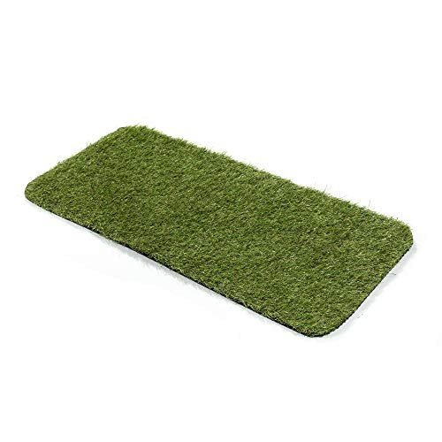 Ottomanson Artificial Grass Puppy Potty 1’3″ x 2’6″ (Pet), Black Tray/Grass