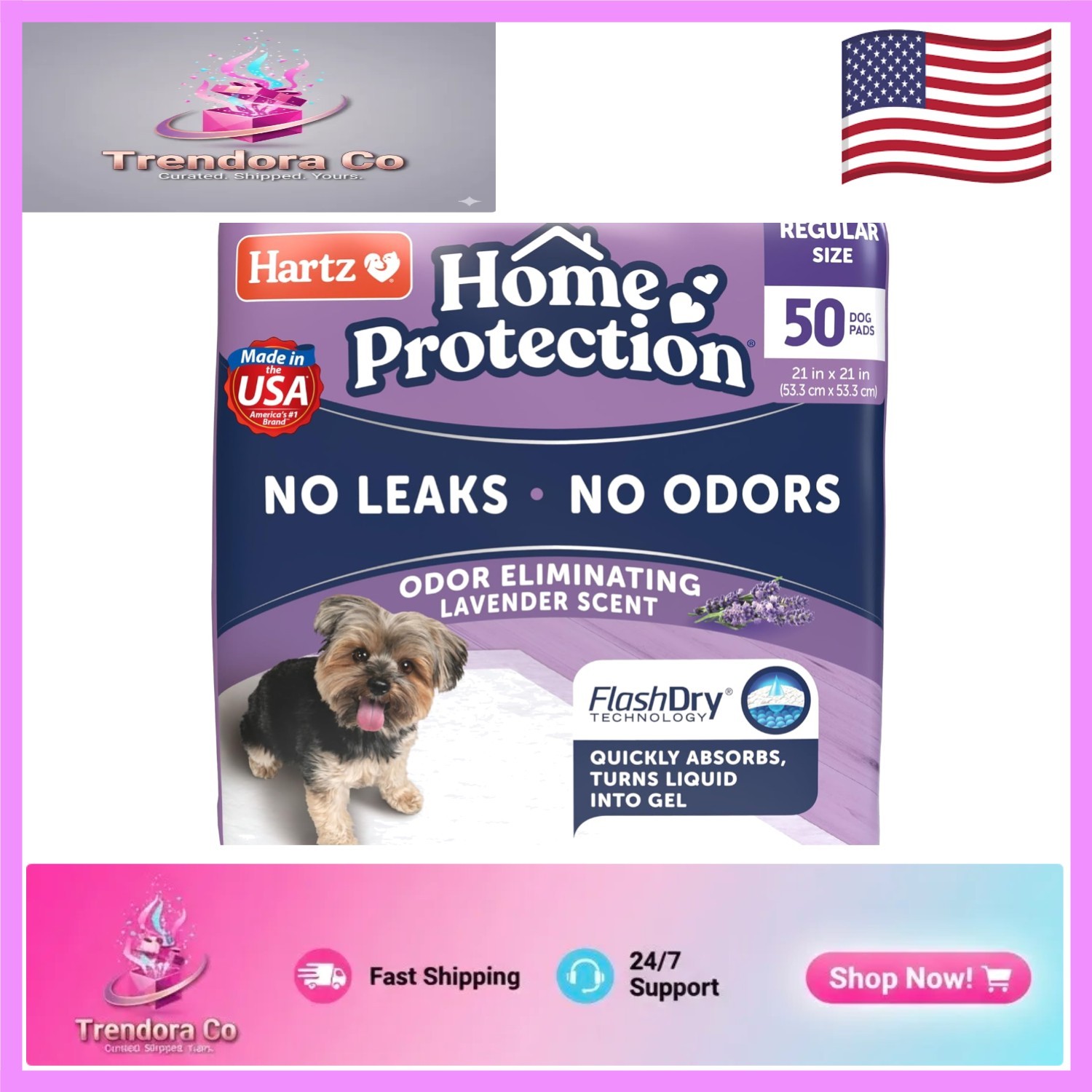 Lavender Scented Dog Pads 50 Count – Super Absorbent & Leak-Proof Protection