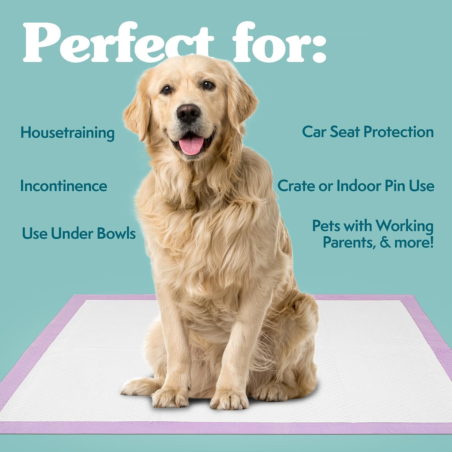 All Day Pee Pads for Dogs, Puppy Potty Training, Leak Proof Dog Pads, Pet Pee Pa