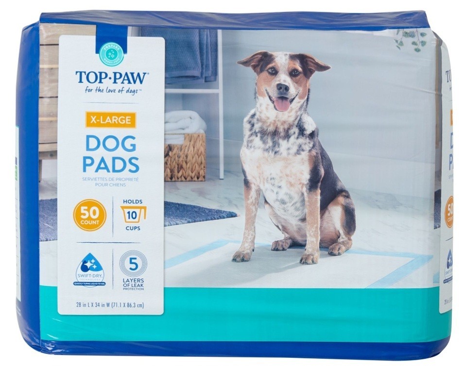 Top Paw X-Large Training Pad 50 Count SwiftDry 5 Layers Leak Protection