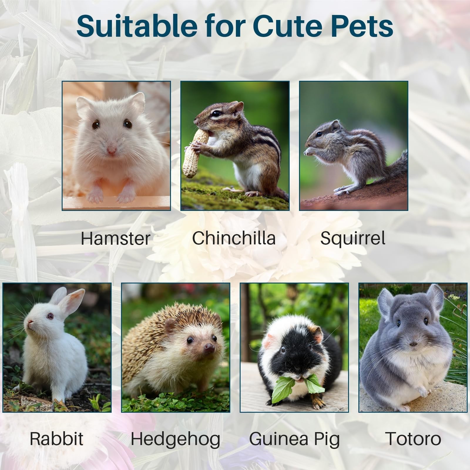 200g Hamster Bedding Flowers Herbs Odor Control Dwarf Gerbil Habitat Mix