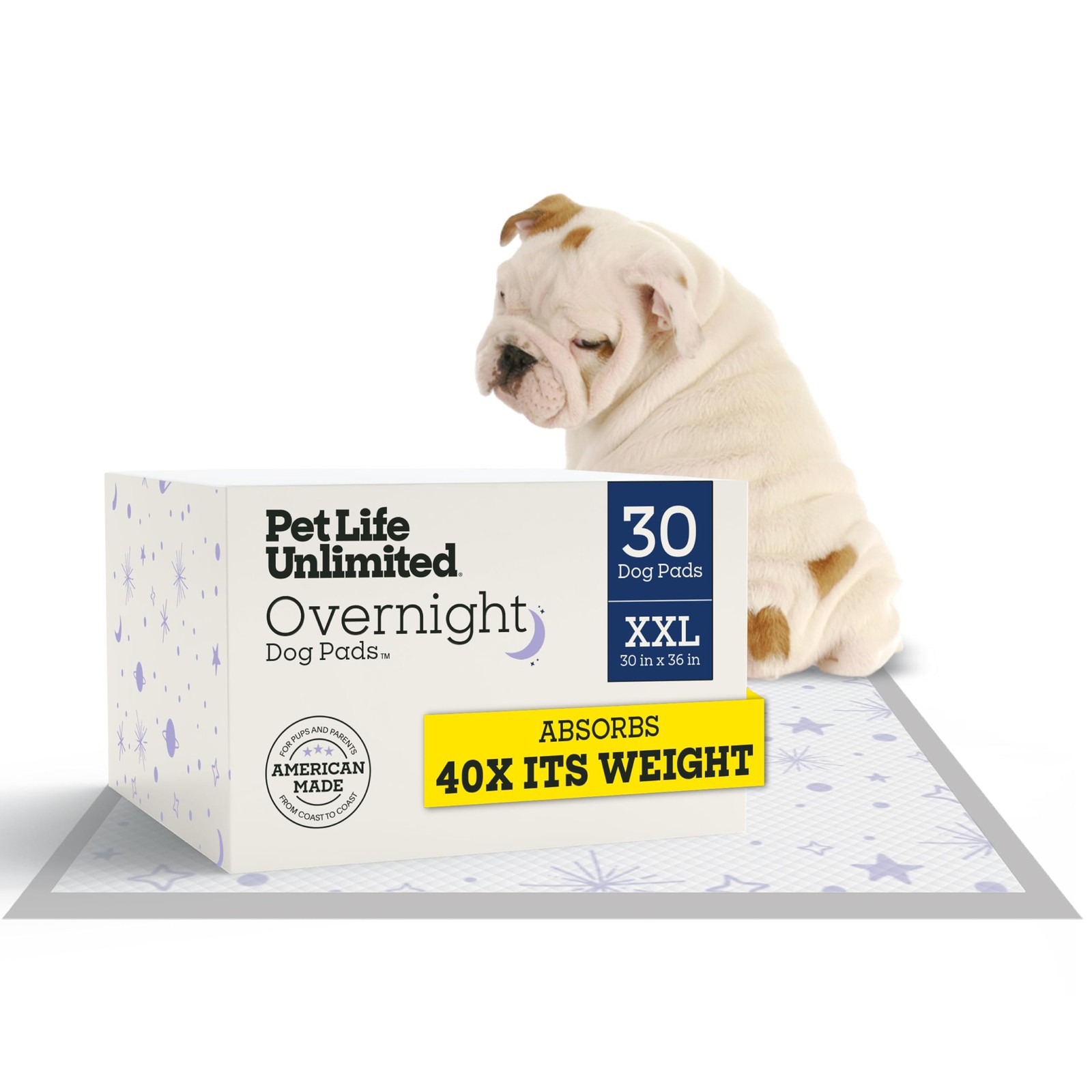 XXL Puppy Pads 30 Count 30″ x 36″ Leak-Proof Super Absorbent – Overnight