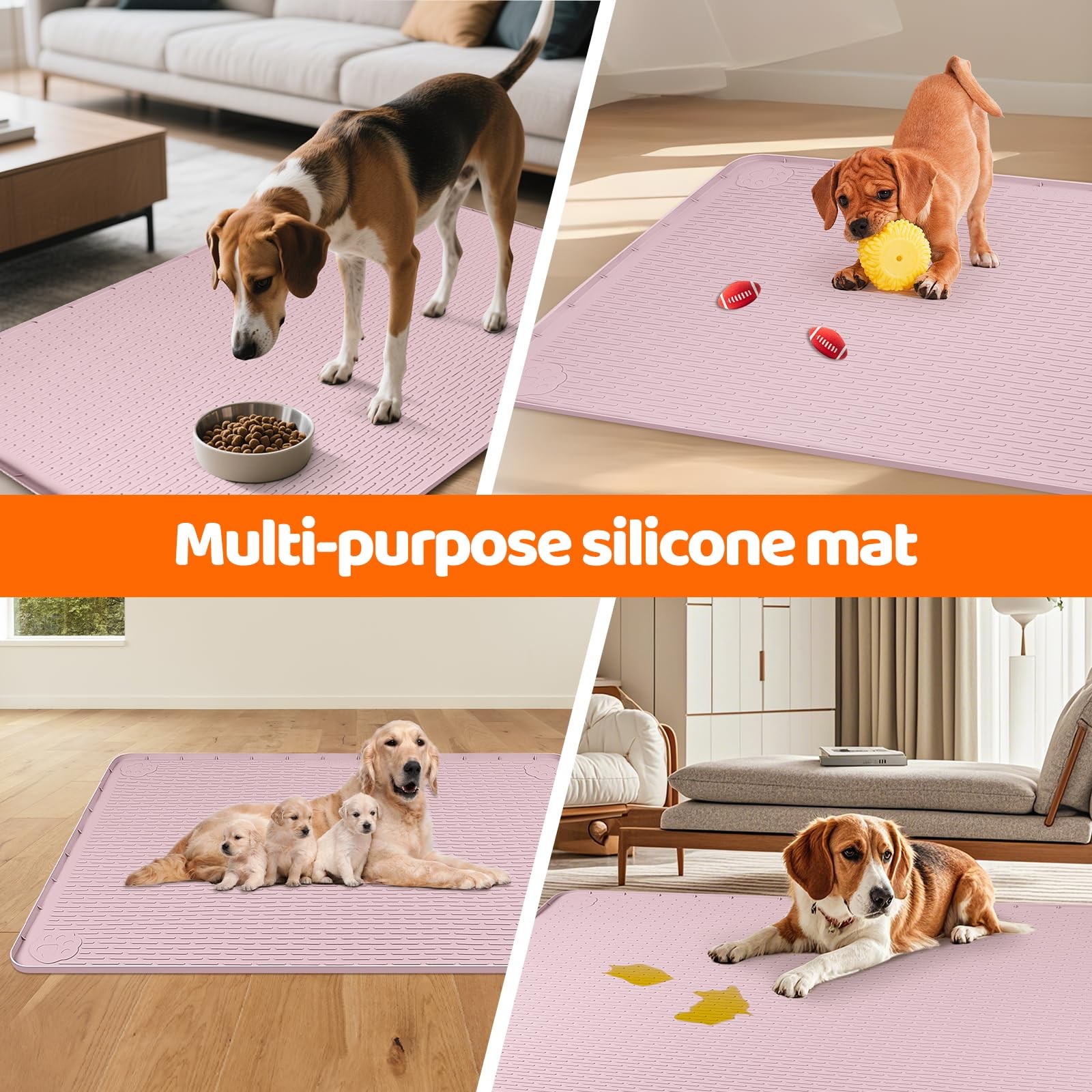 Pee Pads for Dogs 50″x35″ Reusable Puppy Training Pad Mat