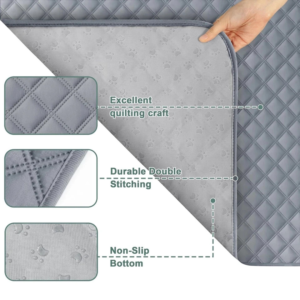 Reusable Washable Pee Pads for Dogs Large/Extra Large 36” X 41” 2 Pack, Absorb