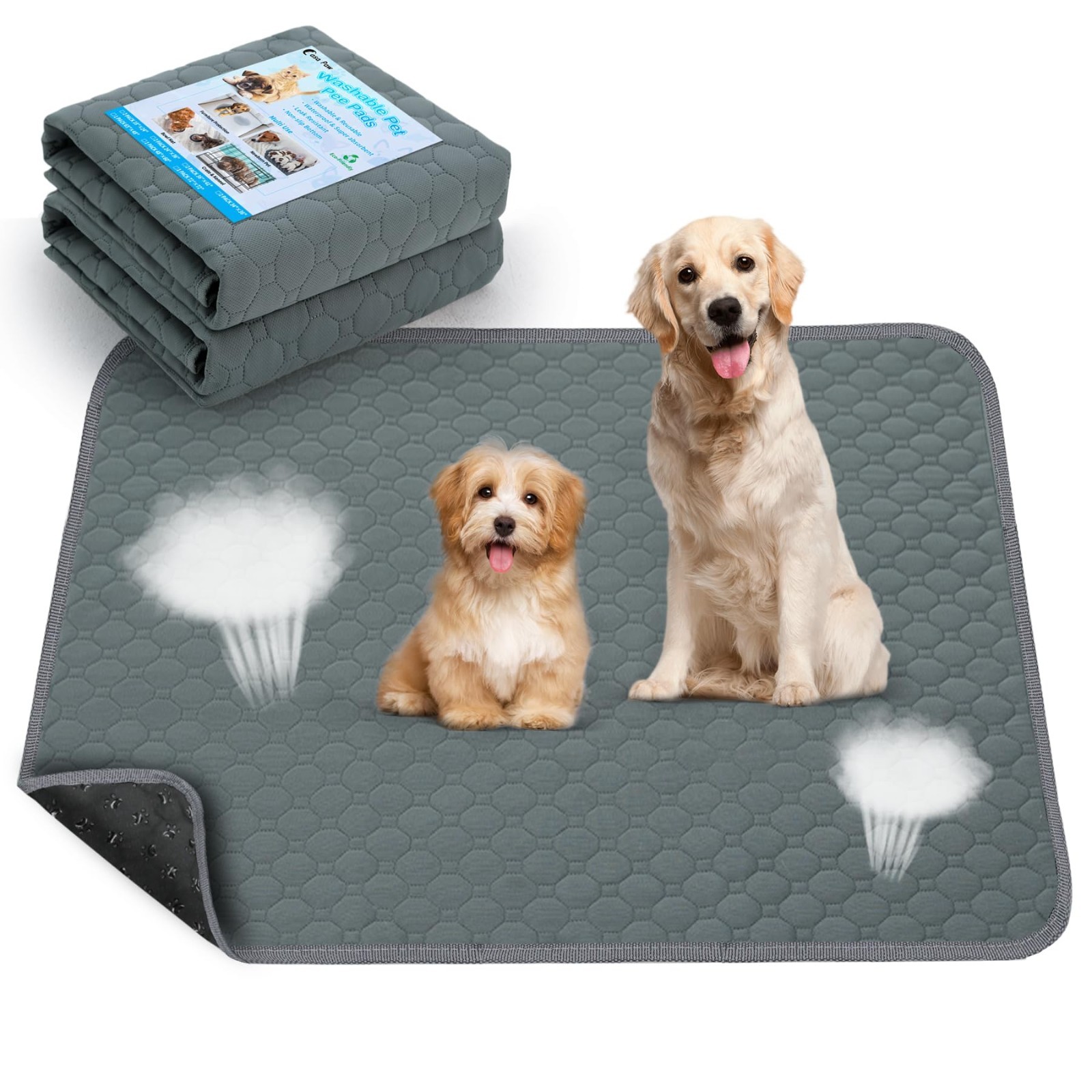 1 Pack Extra Large Washable Dog Pee Pad 72×72 Waterproof Reusable Training Mat