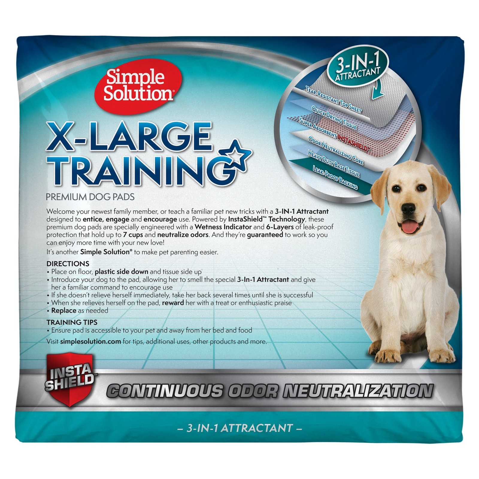 Simple Solution Extra Large Pee Pads For Dogs, Puppy Potty Training, Leak Pr…