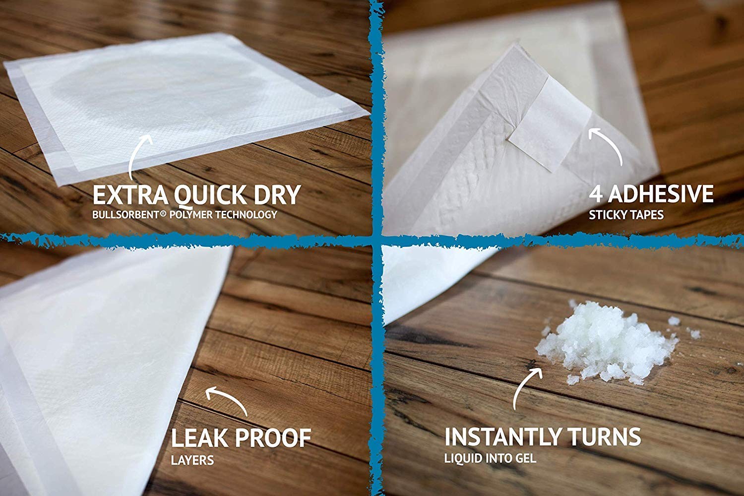 Bulldogology Puppy Training Pads – Pee Pads with Adhesive Sticky Tape (24×24)…