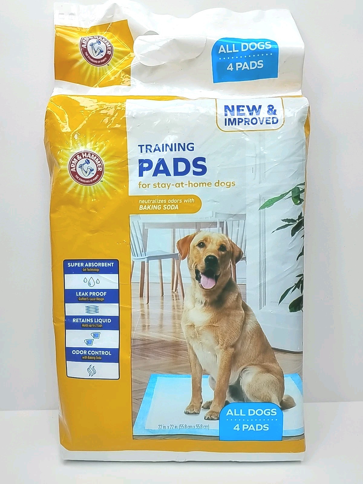 Arm & Hammer Dogs Puppy Training Pads with Baking Soda 4 Pads NEW