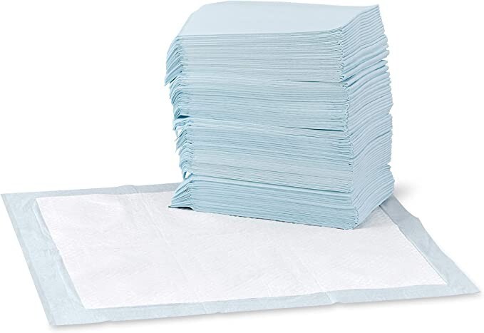 Amazon Basics Dog and Puppy Pee Pads with Leak-Proof Quick-Dry Design for Potty