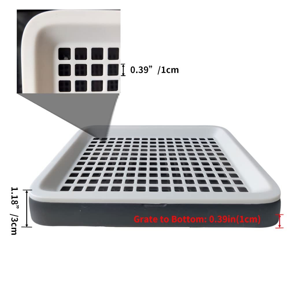 Guinea Pig Litter Tray Pan with Grate for Cage – Small Animal Small, white