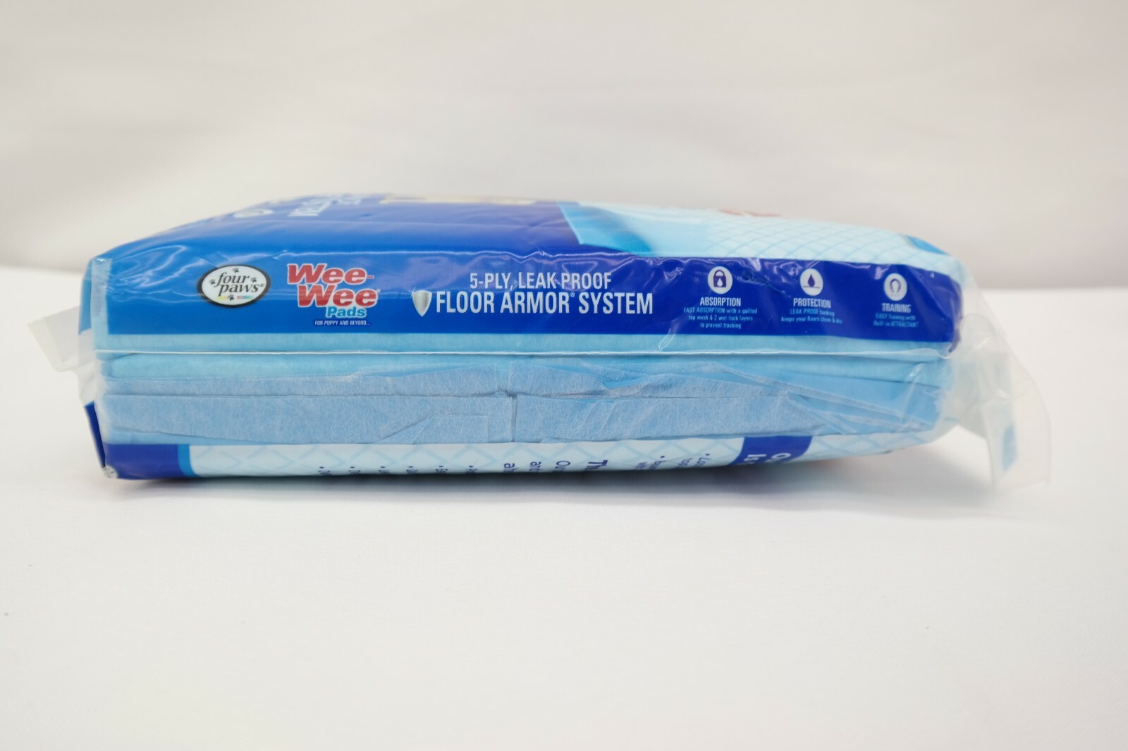 7 Pack Four Paws Wee Wee Pads 22″x23″ White 5-Ply Leak Proof Pads TF