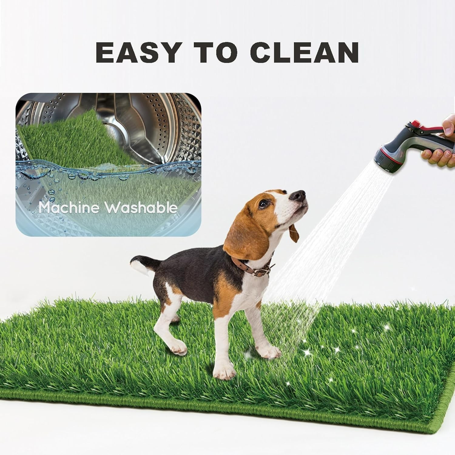 Durable 2-Piece Dog Grass Pad with Hemmed Edges – Odor-Free for Easy Cleaning