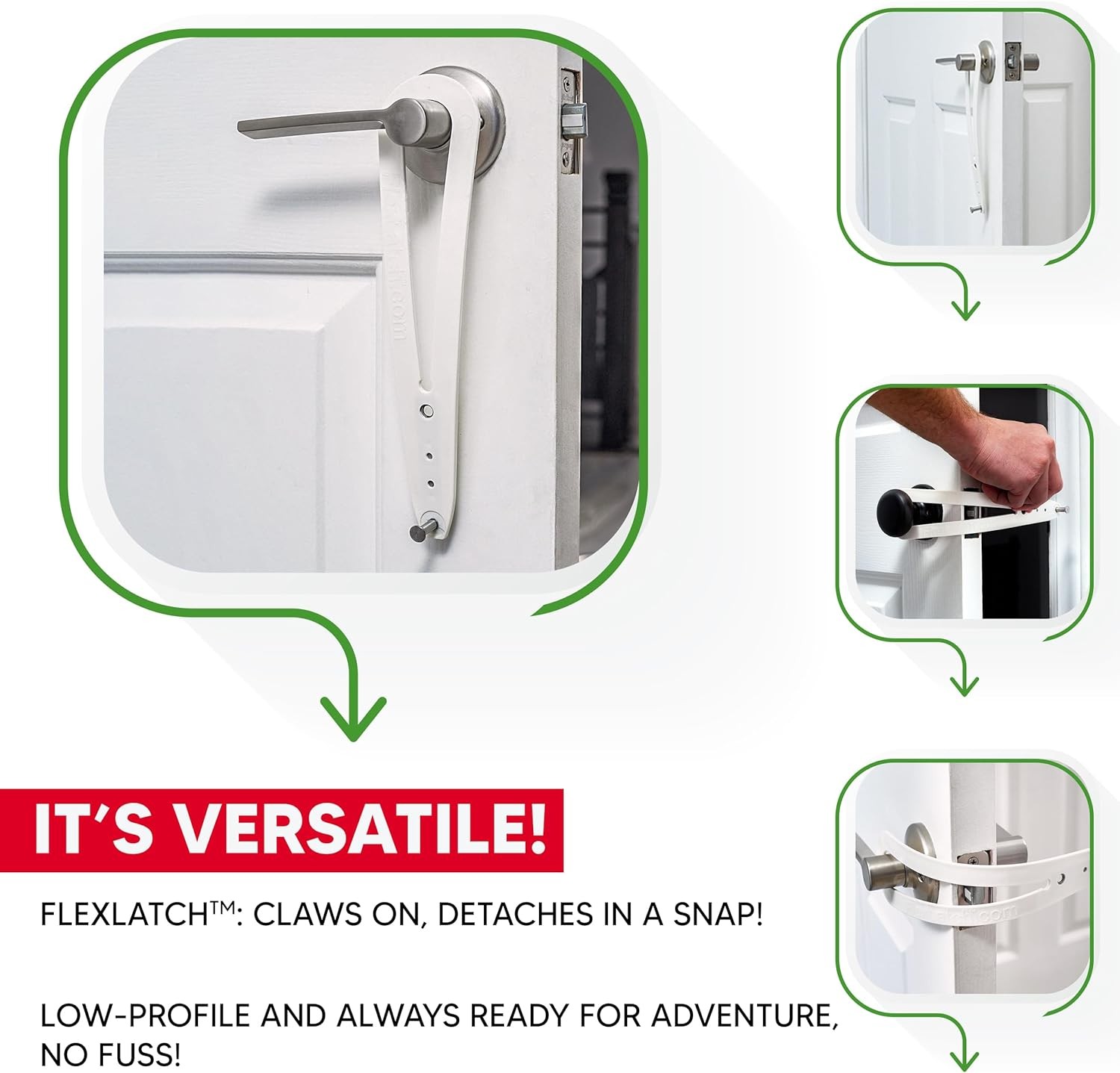 Cat Door Holder Latch – Bright White Alternative Standard,