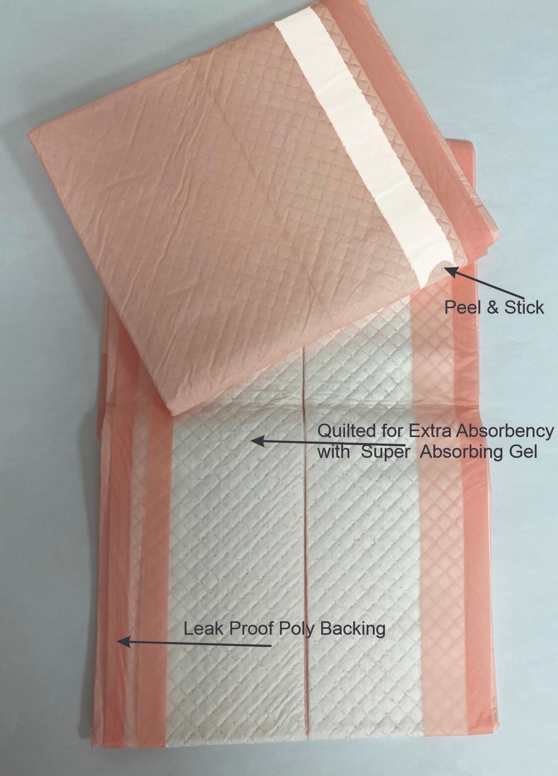 120ct Max-Pads Grade Quilted + Adhesive Strips + Attractant Gel 6-Ply Puppy Pads