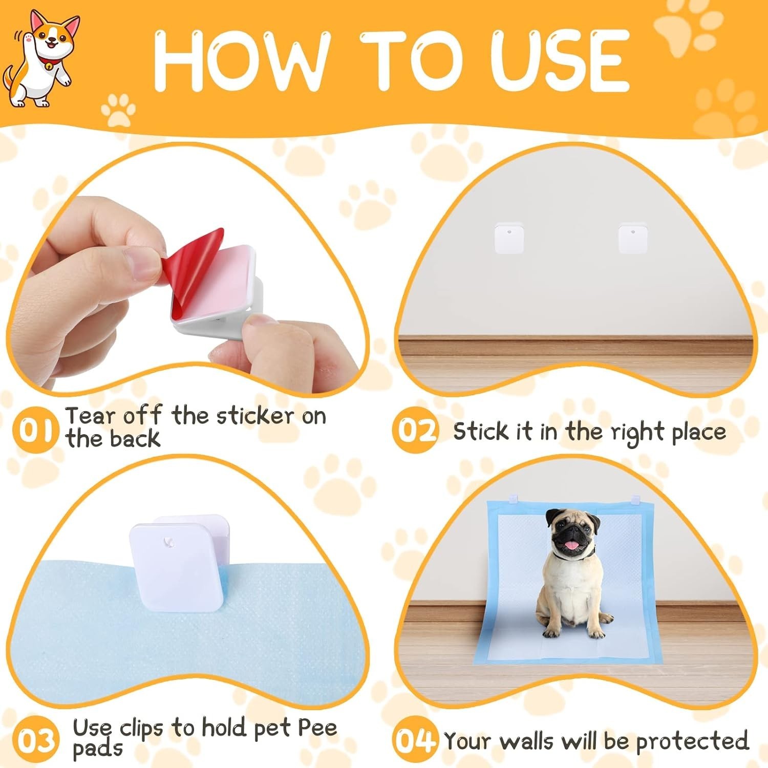 12 soportes de pared para almohadillas de entrenamiento para perros almohadillas