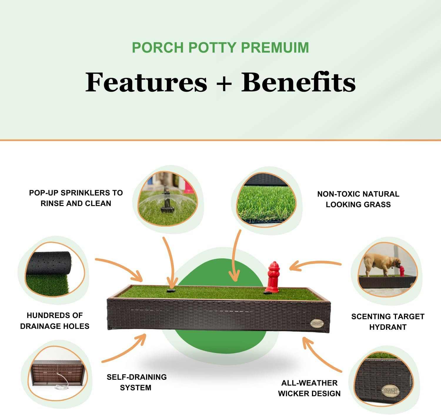 Artificial Grass for Dogs with Sprinkler – Top of the Line Premium Quality 26X50