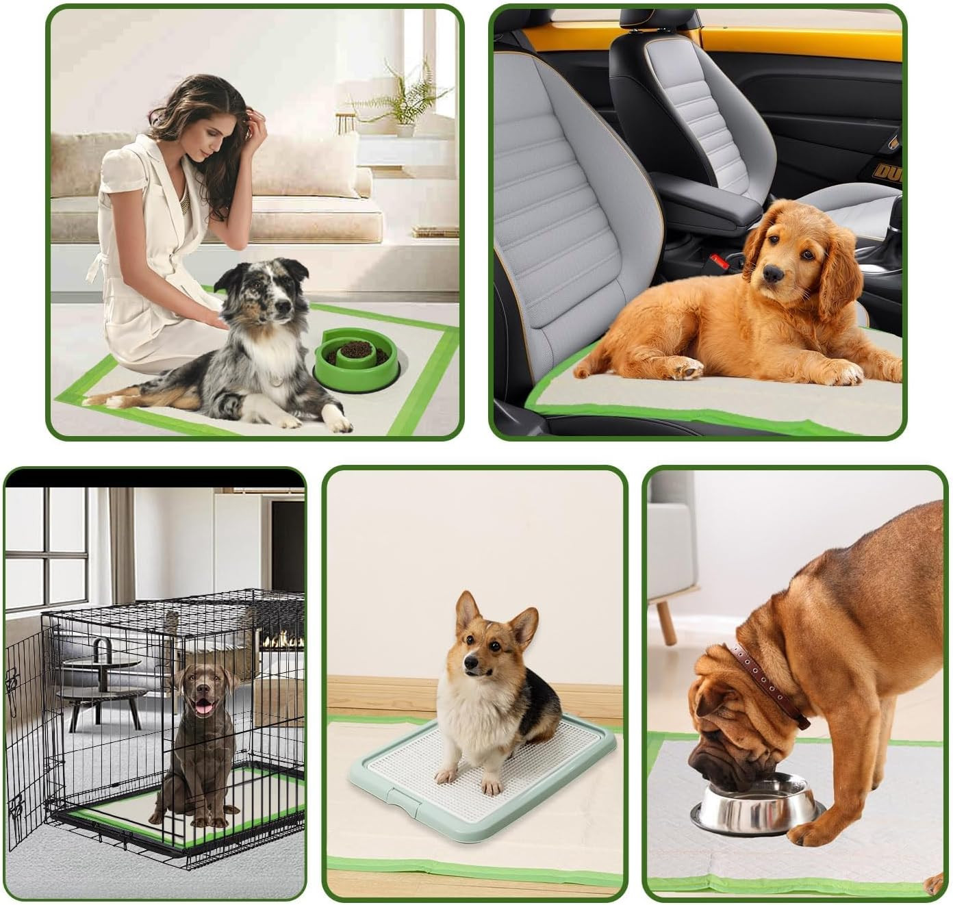 Dog Pee Pads Extra Large 28″X34″, XL Thicker ECO Green Disposable Xlarge Puppy T