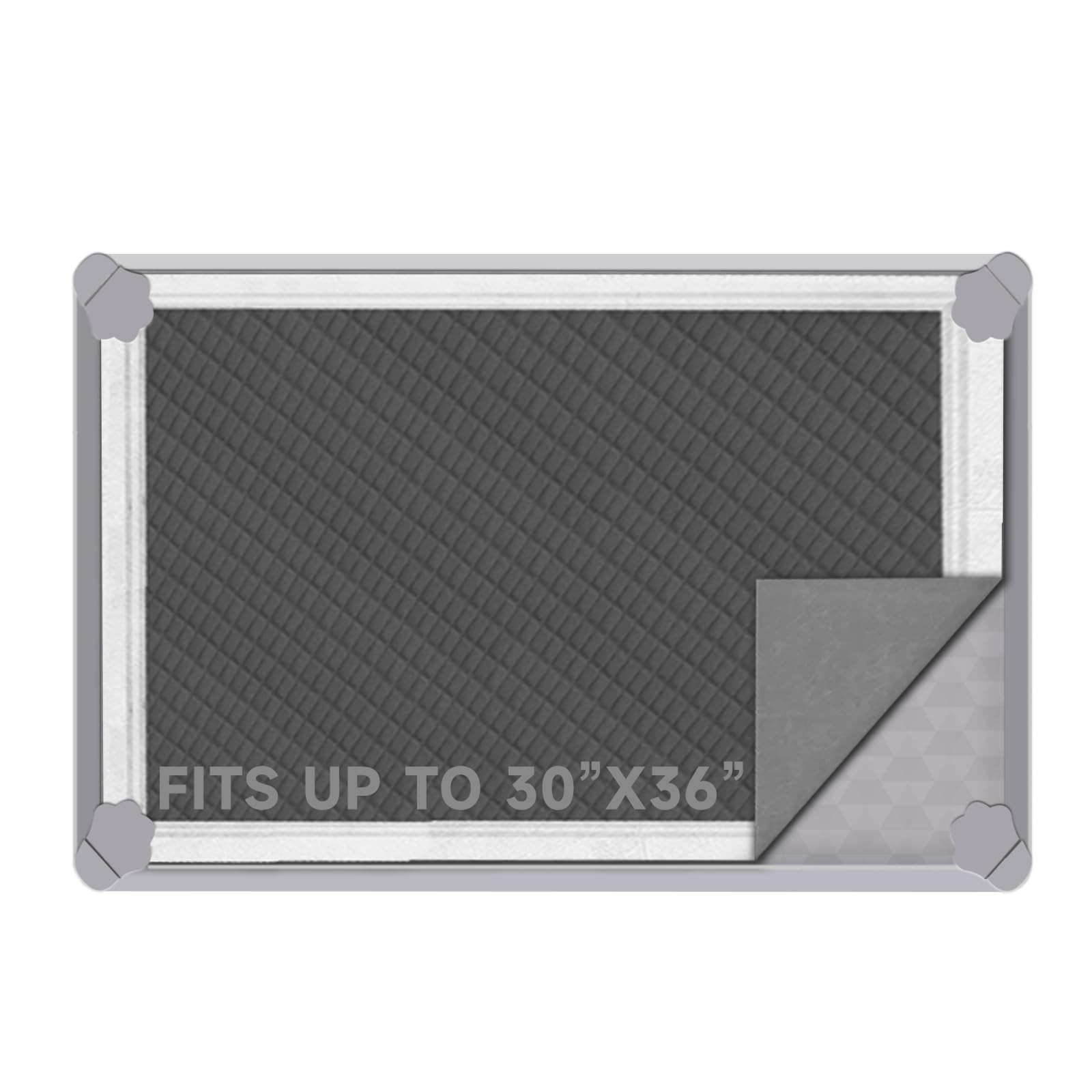ELEGX Pee Pads Tray 30 X 36 Inches, Silicone Dog Bedpan Tray, High Edge Puppy…