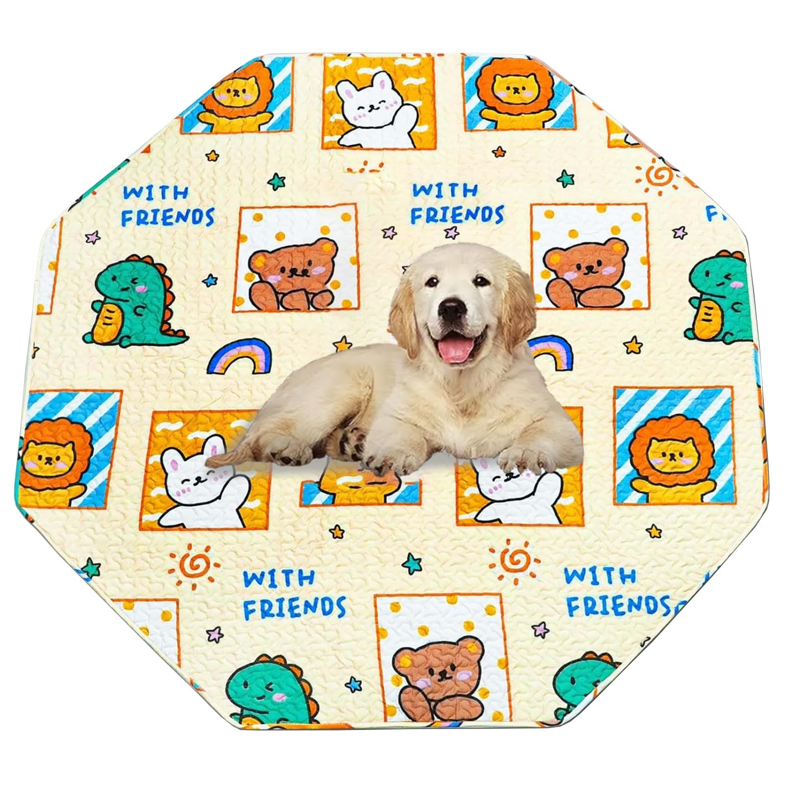 Dog Playpen Urine Pad Dog Pee Pads Puppy Mats,Fits 24 Inch 8 Panels Regular O…
