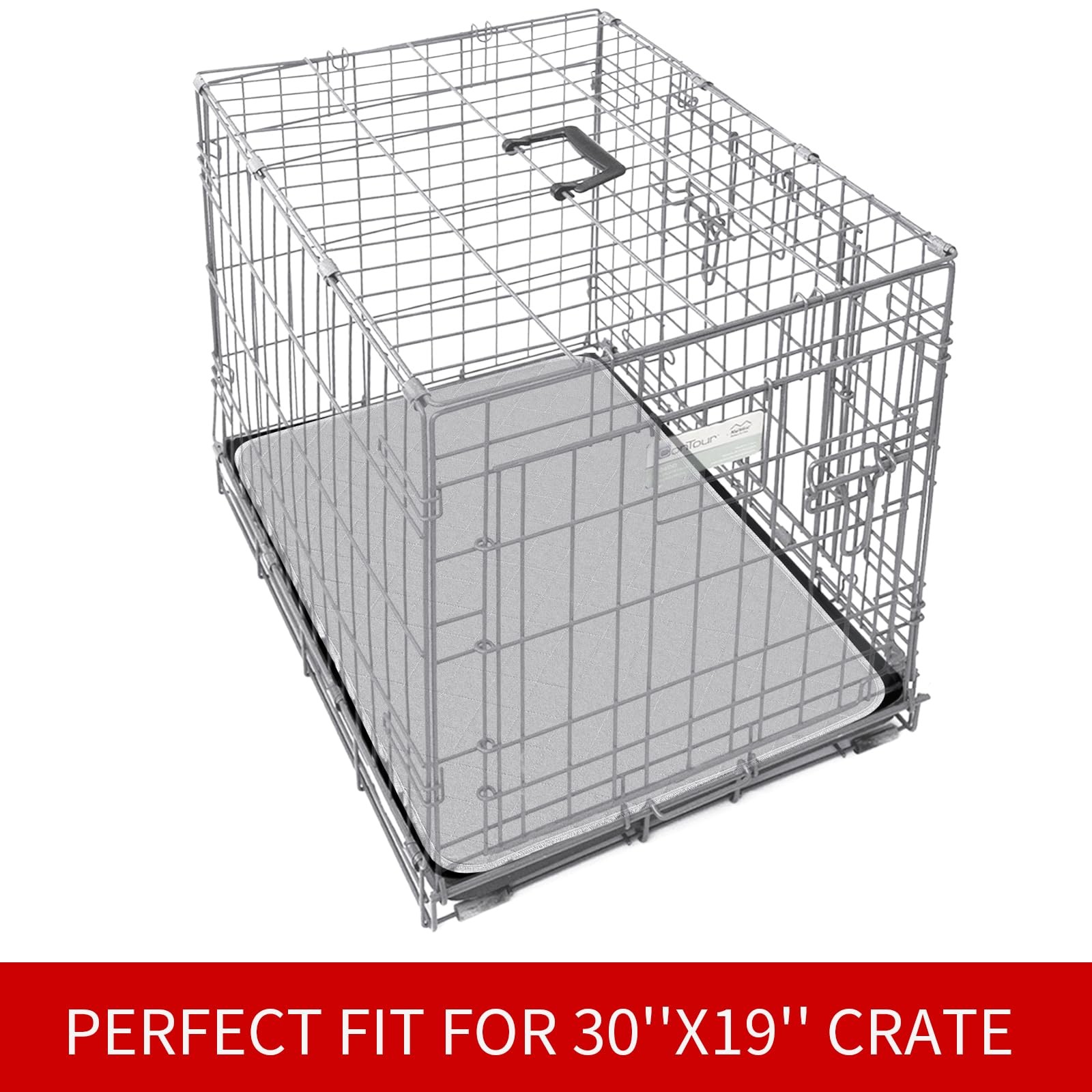 Moonsea Dog Crate Mat and Washable Pee Pads for Dogs 2 Pack(30″X19″), Waterpr…