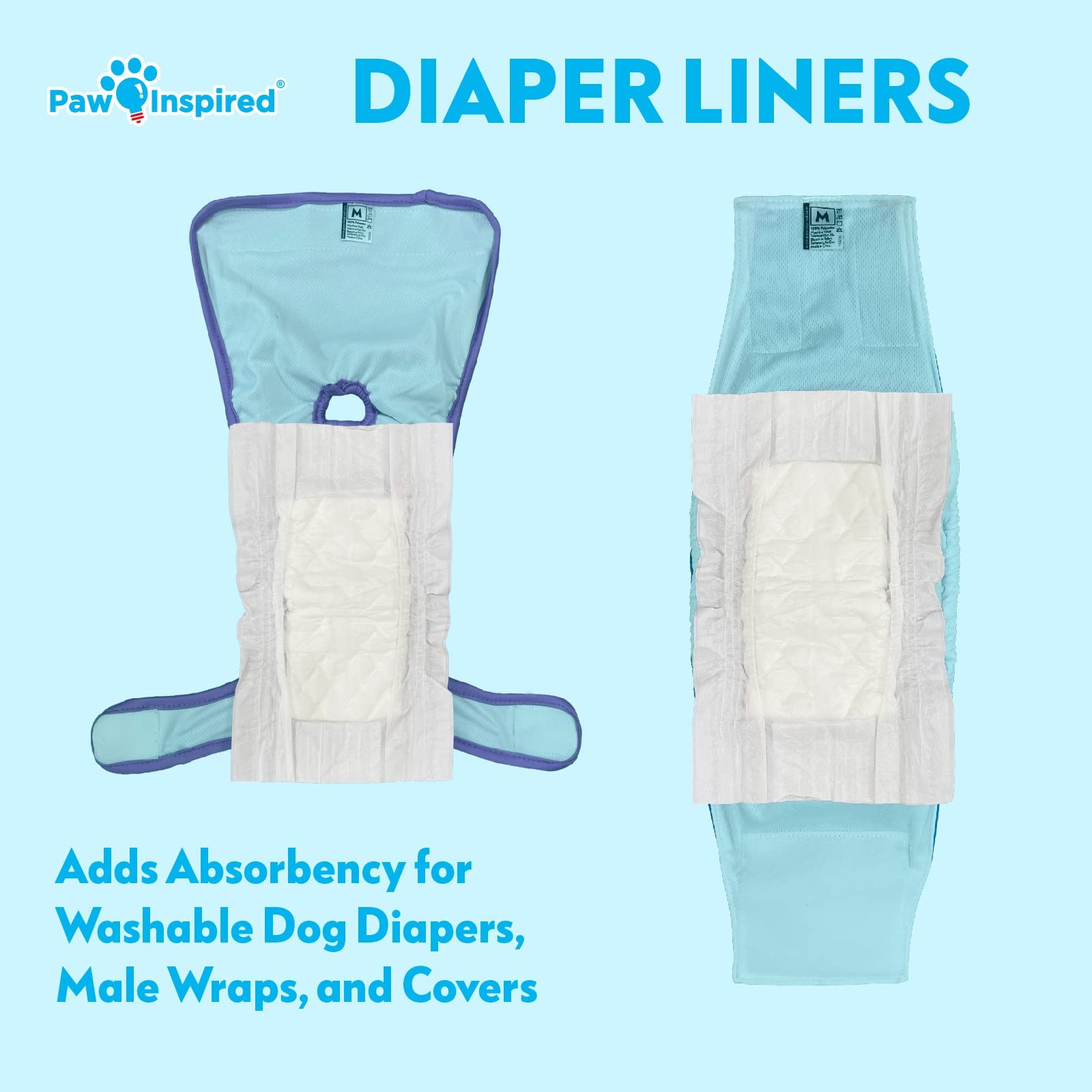 Dog Diaper Liners | Inserts for Washable Covers, Female Dog Diapers, and Male…