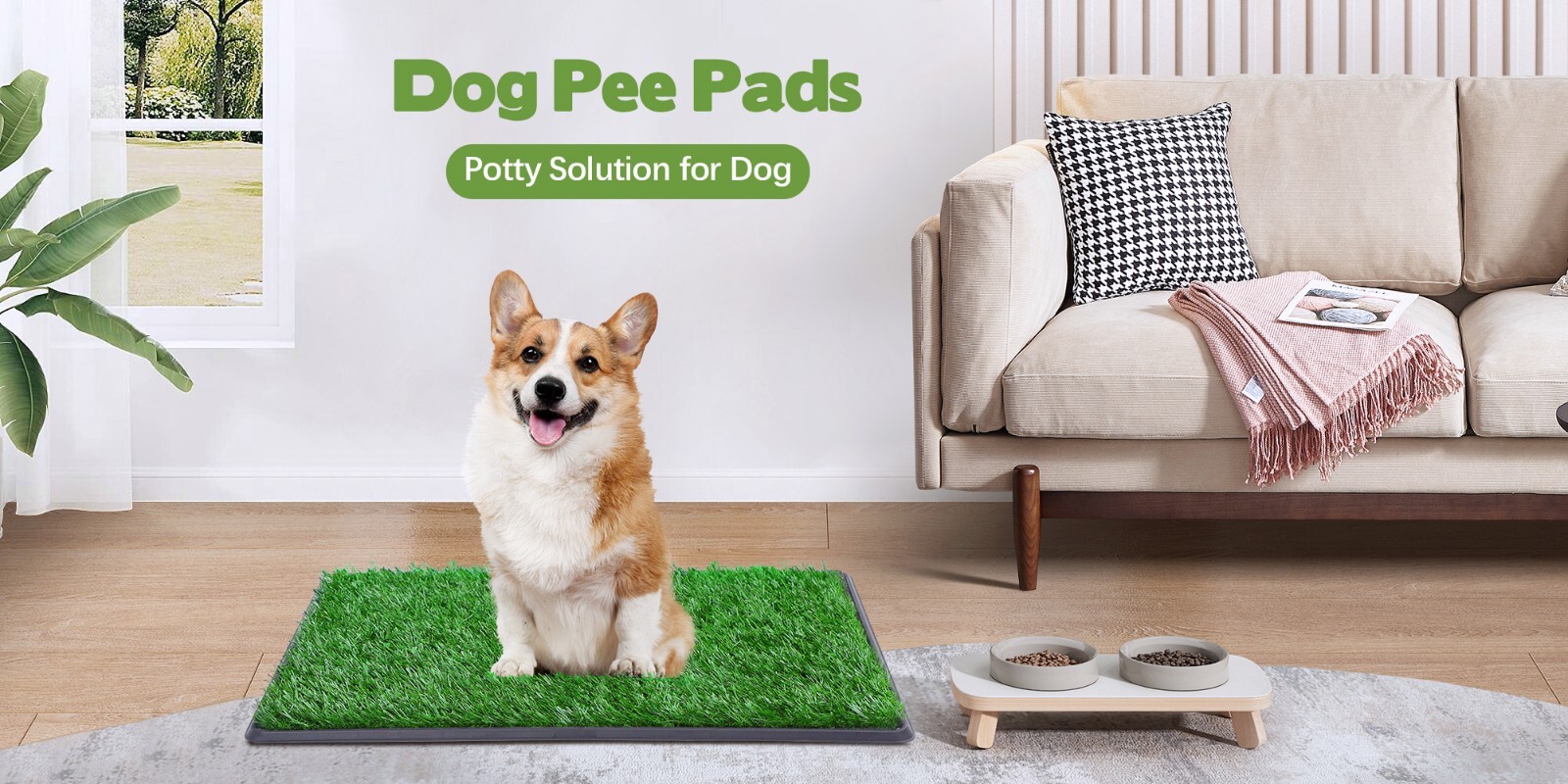 2 Size Pet Potty Trainer Grass Mat Dog Puppy Training Pee Patch Pad Toilet