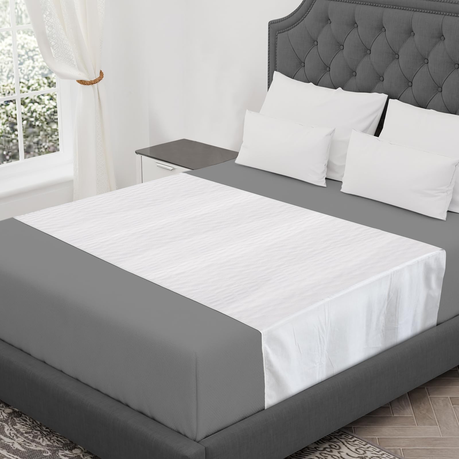 CoolShields Waterproof Bed Pads Incontinence 60″ x 36″ (Queen) Washable Reusa…