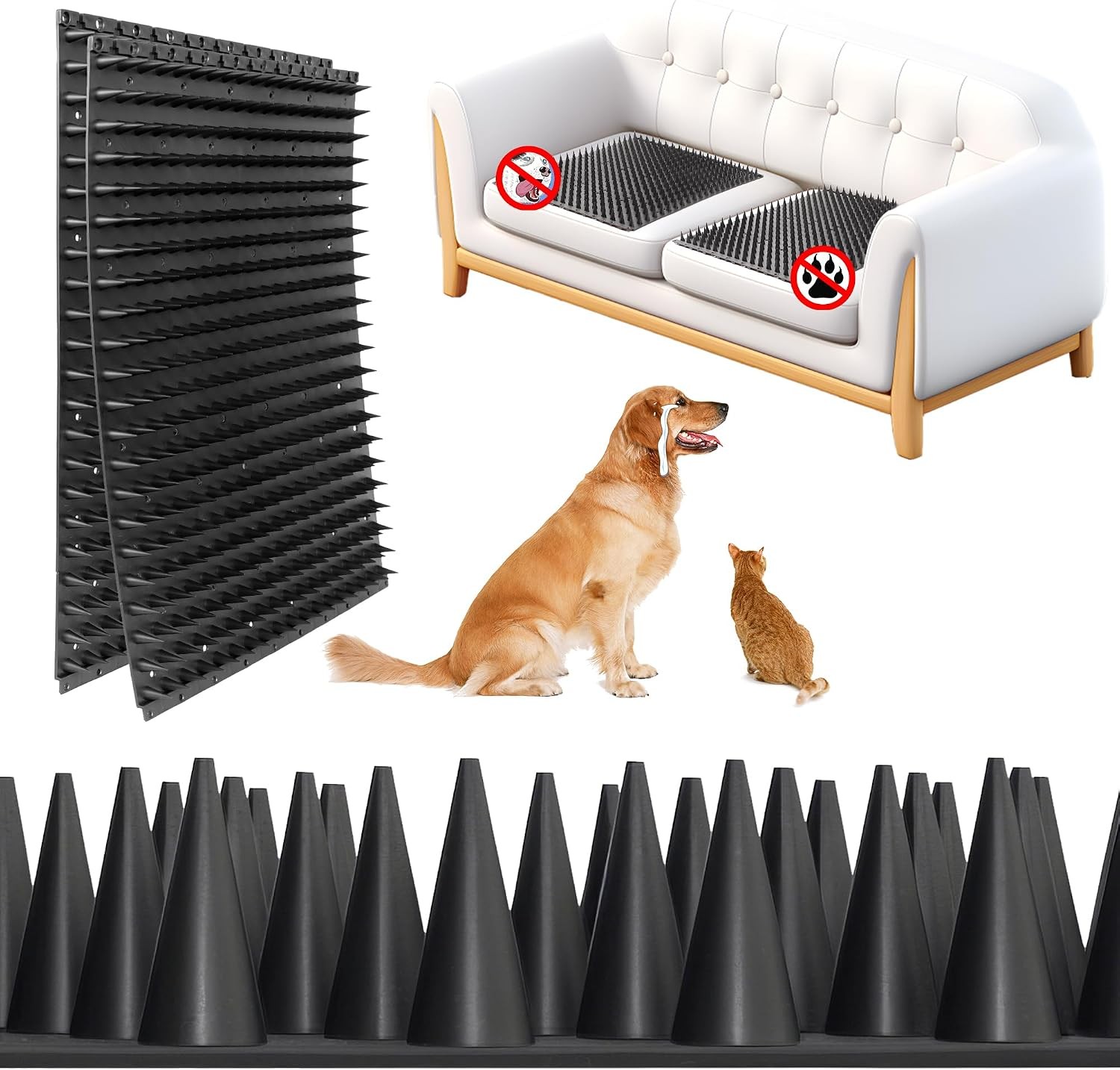 Scat Mats for Dogs Solid PP Pet Deterrent Mats