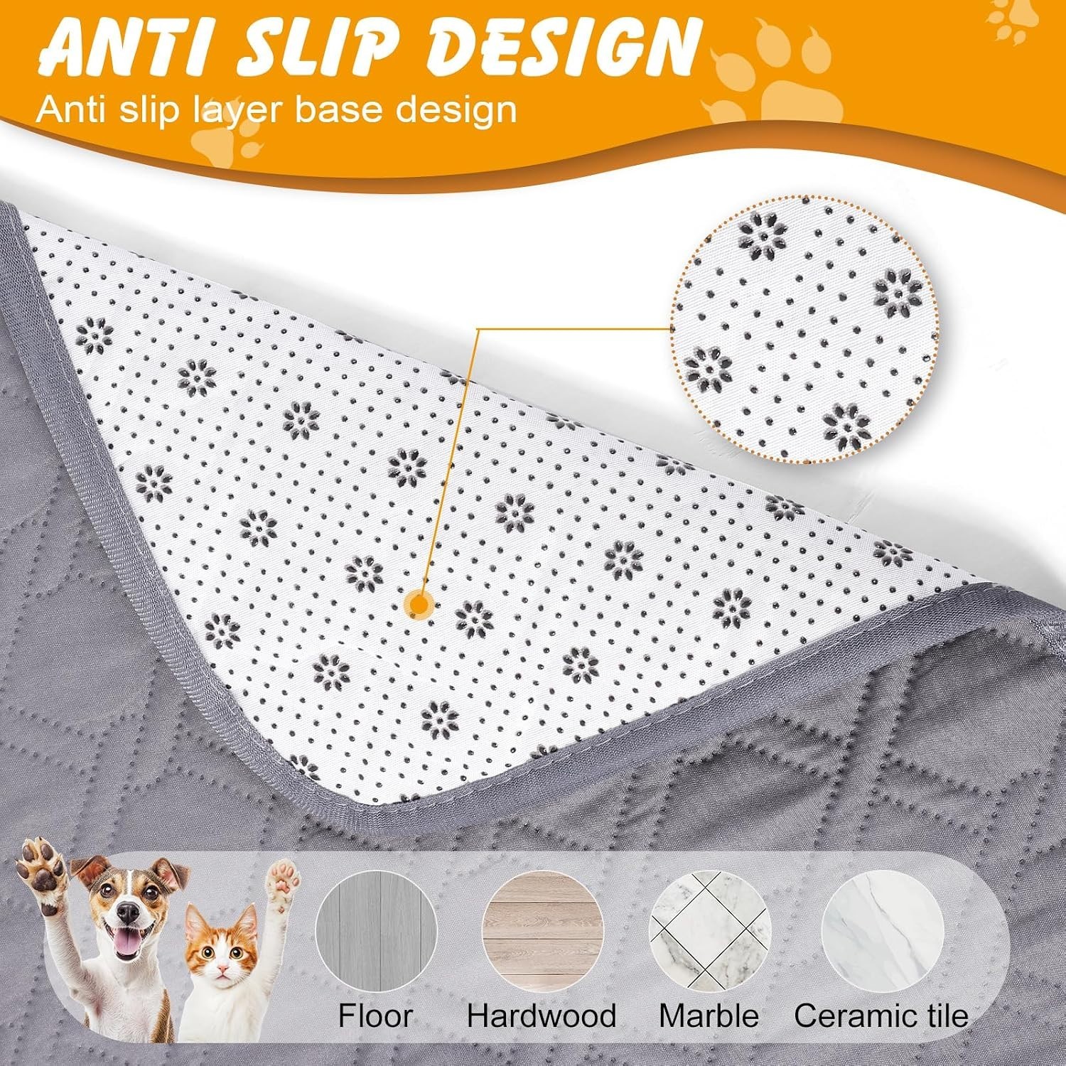 Reusable Dog and Cat Pee Pads 2 Pack, 24 x 18in | Leak-Proof, Easy Clean Design