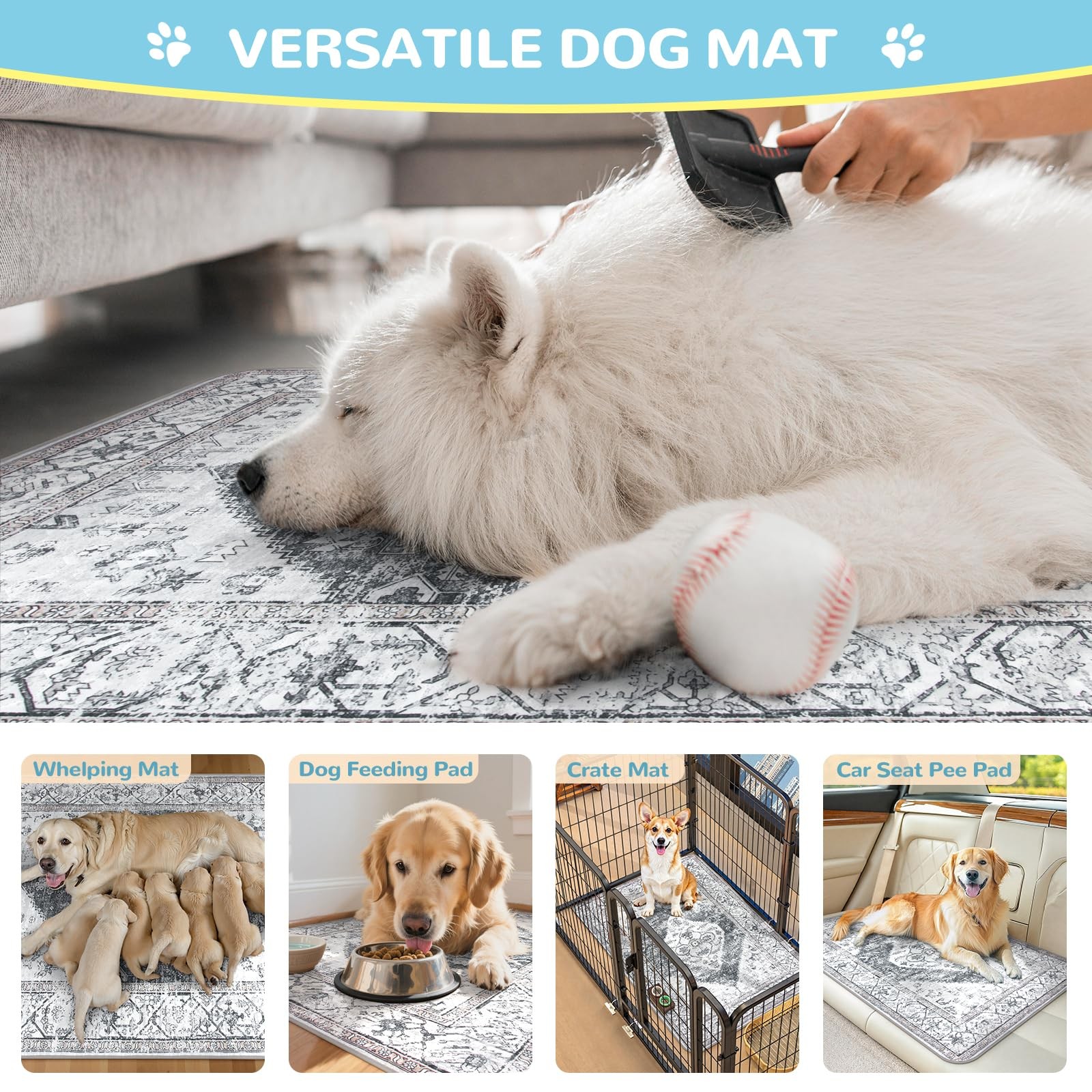 Reusable Washable Puppy Pads – 2 Pack Super Absorbent & Waterproof Dog Traini…