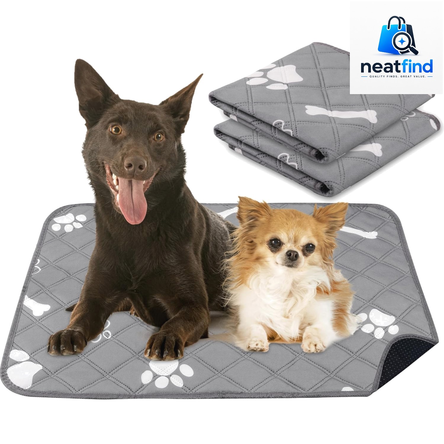 Washable Pee Pads for Dogs, 18” x 24″ Reusable Puppy Pads with Super Absorbe…