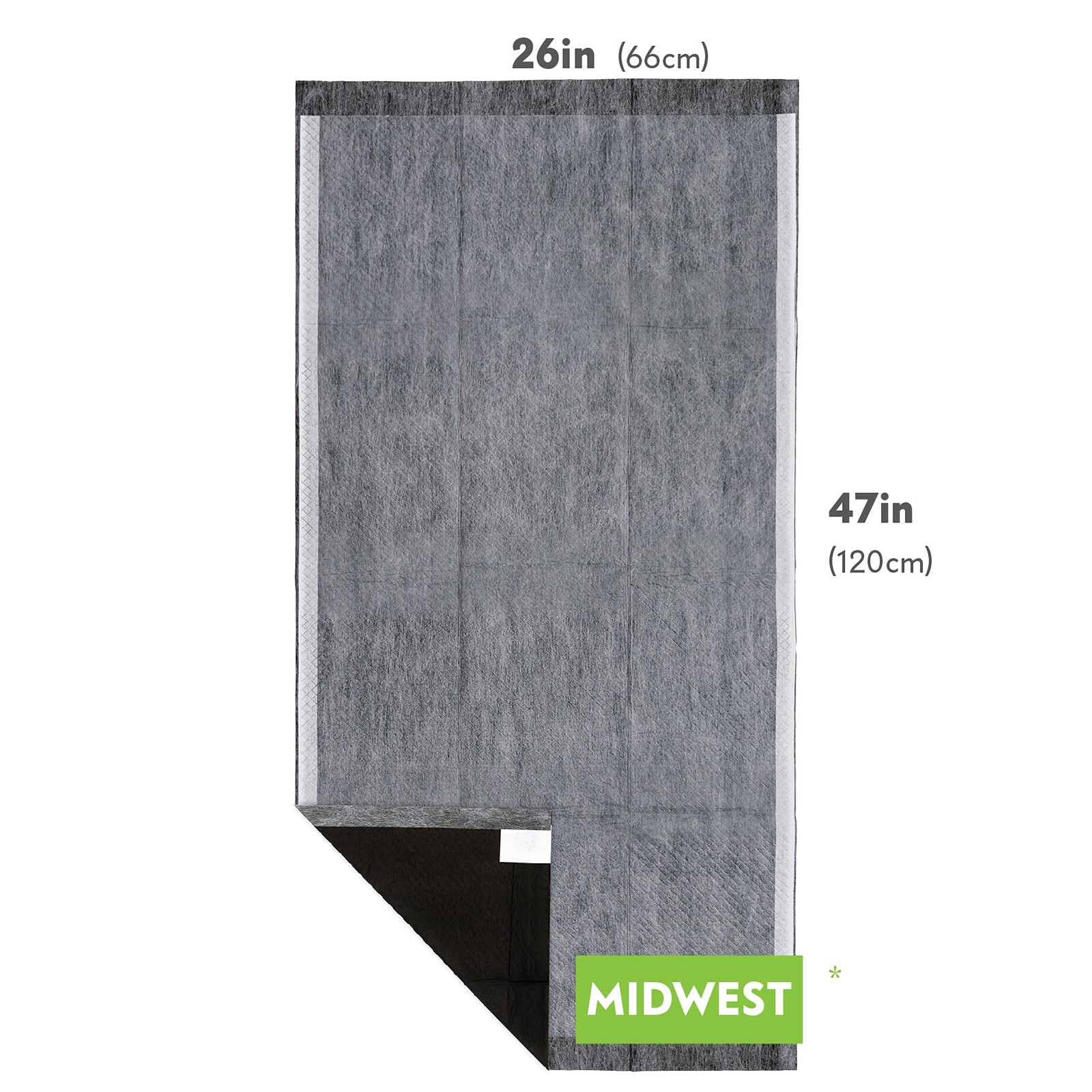 Paw Inspired Disposable Guinea Pig Cage Liners 47×26″ (Midwest) – 8 ct, Black