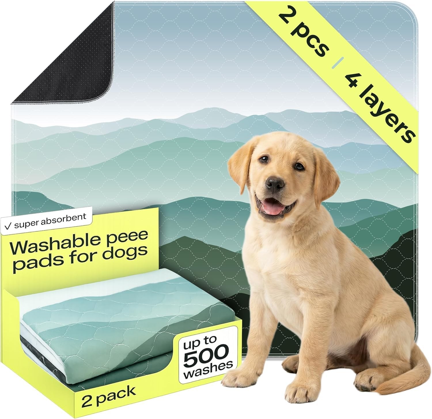 Washable Pee Pads for Dogs – 100% Waterproof, Leak-Proof, Non-Slip – Reusable