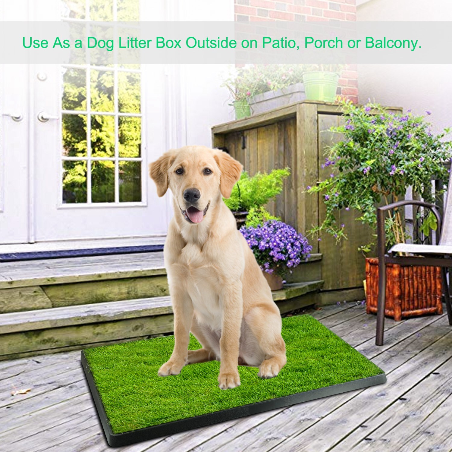 New Dog Potty Training Artificial Grass Pad, Indoor/Outdoor Use