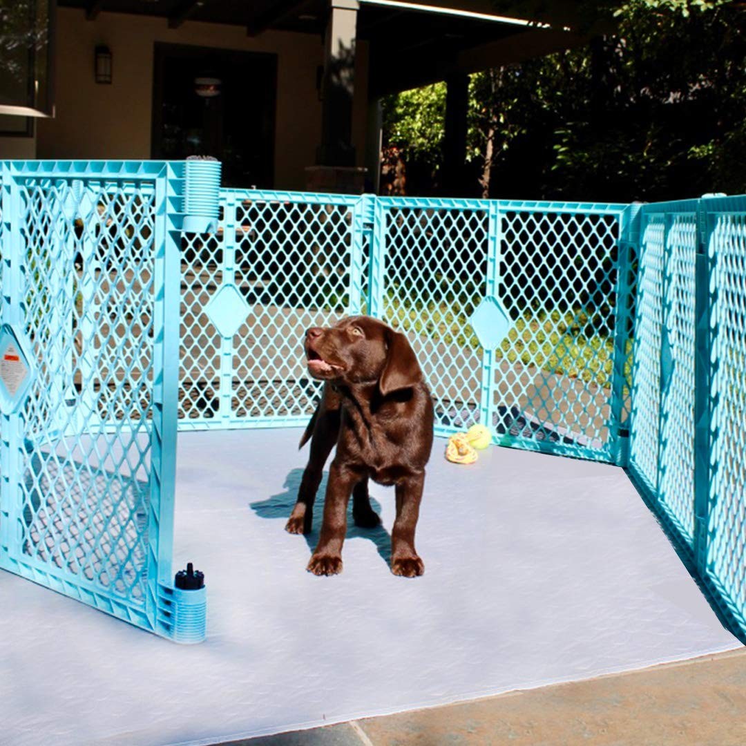 rocket and rex Premium XL Non-Slip Washable Dog Playpen Mat (60″x60″) | For w…
