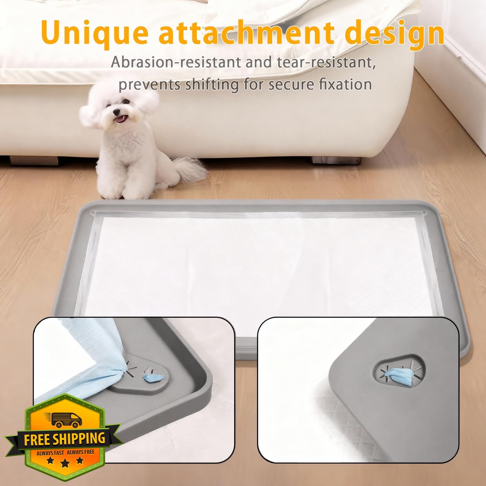 blissstorm Dog Pee Pad Holder Grey 24x16in