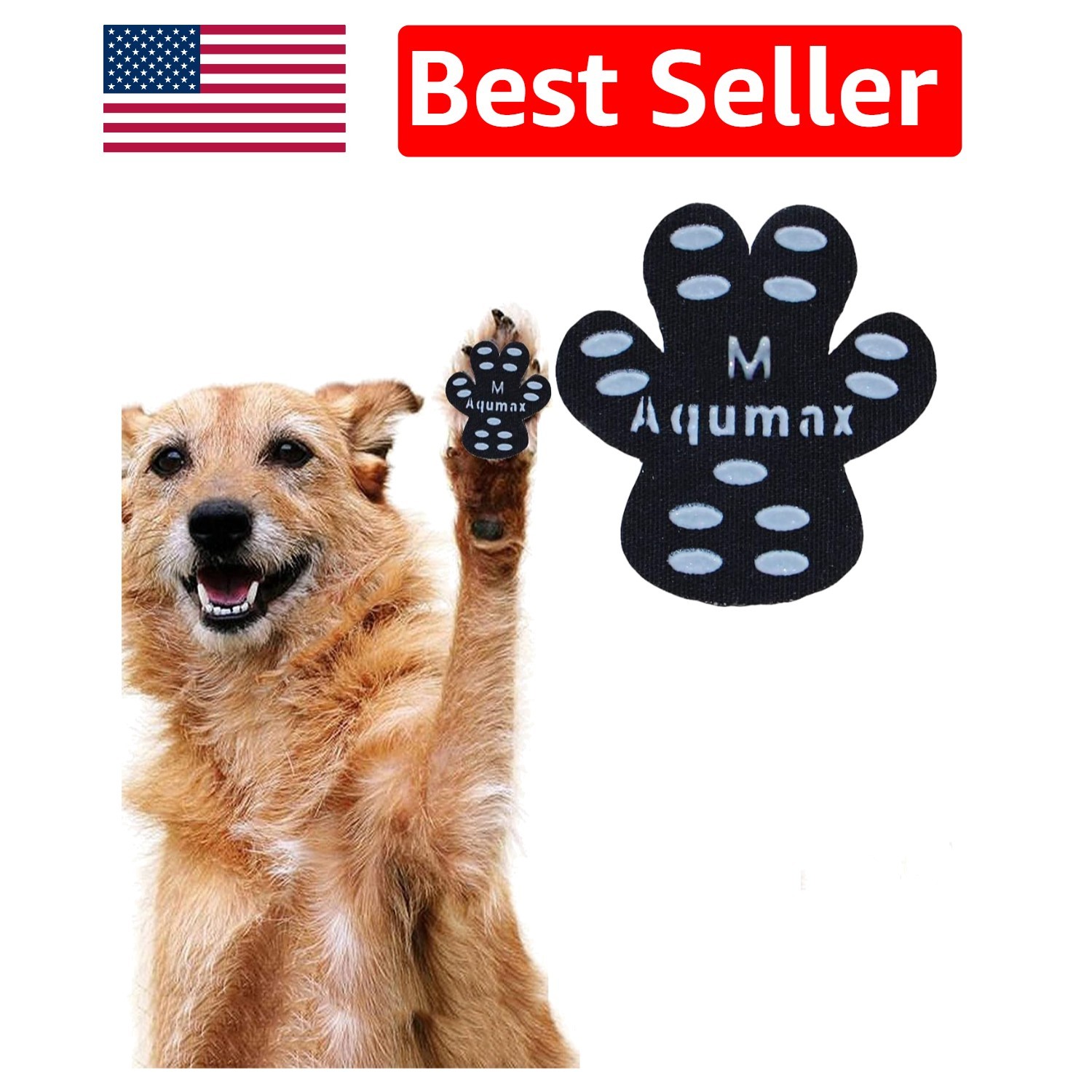 Durable and Comfortable Dog Anti-Slip Traction Pads – 12 Sets of 48 Black Pads
