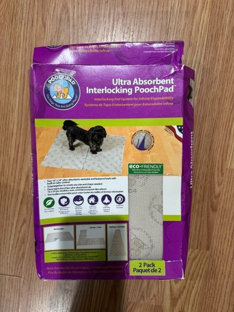 POOCHPAD Reusable ULTRA ABSORBENT INTERLOCKING PAD BEIGE 2 PACK w/Snaps 16″x24″
