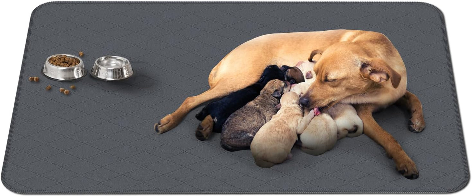 Washable Puppy Dog Pee Pad, 34″ X52″ Waterproof Whelping Training Pet Mat for Pl