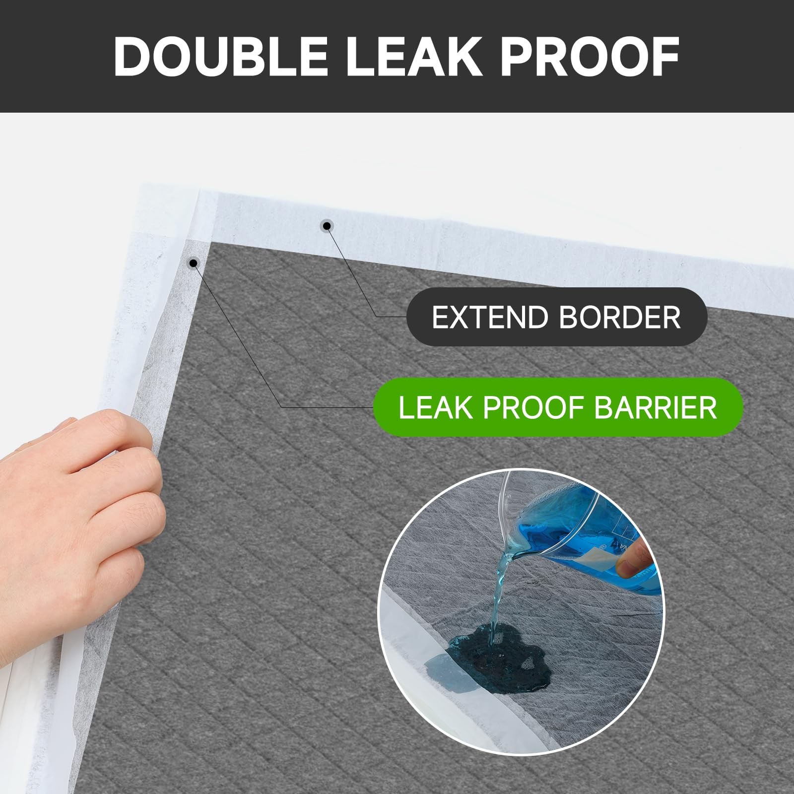 Charcoal Puppy Pads 28×34 Inches Extra Large Dog Pee Pads OdorControl & LeakP…