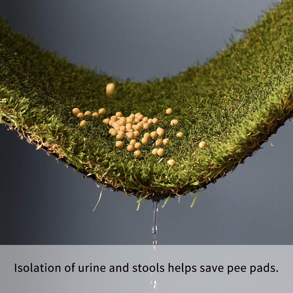 HQ4us Dog Grass Pad with Tray Large 34”×23” Dog Litter Box Toilet with 2×Arti…