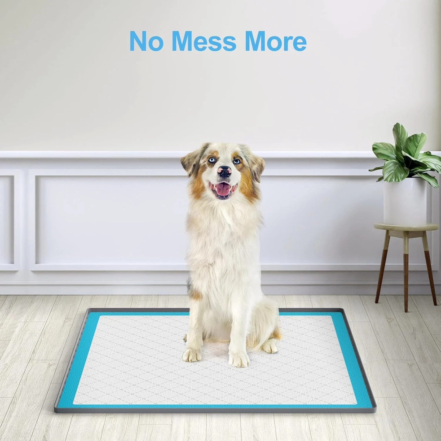 Pee Pad Holder for Dogs,Silicone Dog Puppy Pad Holder, 34 x 28 No Spill Raised L