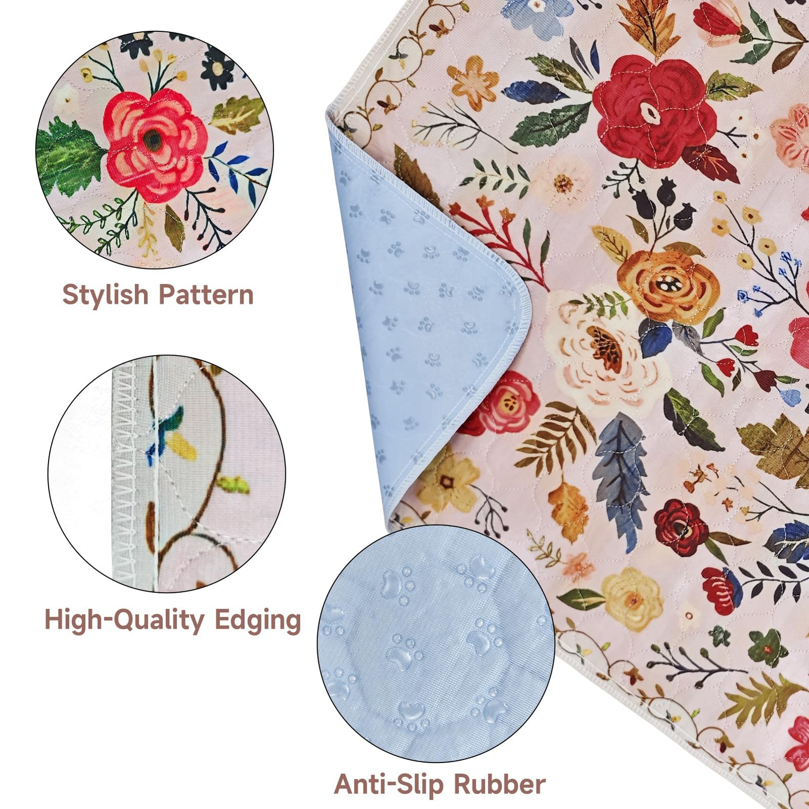 Washable Pee Pads for Dogs, 2 Pack Reusable Puppy Pads 40″x26″ Super Absorben…