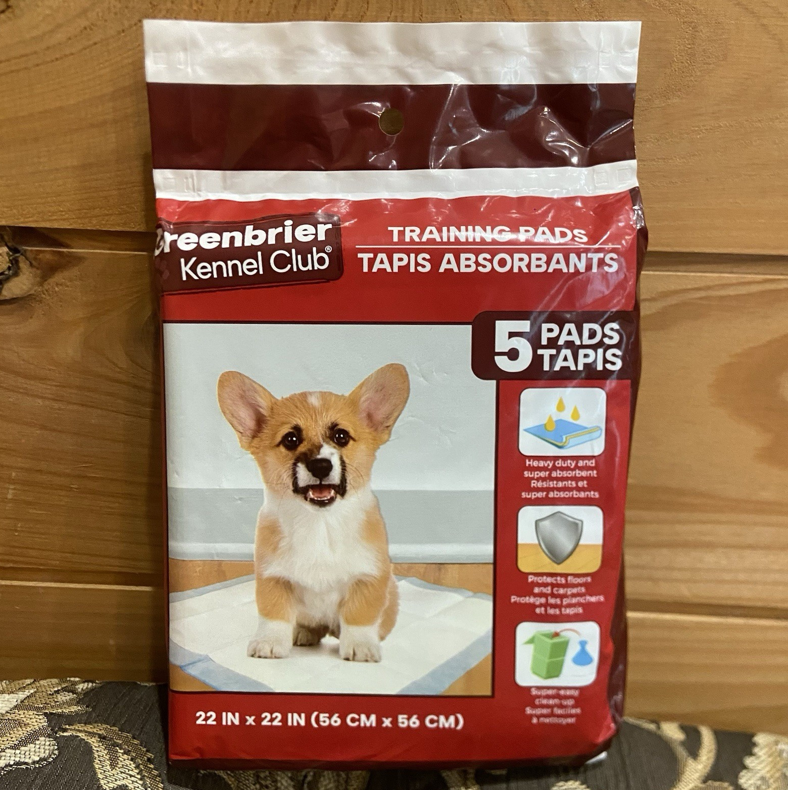 Greenbrier Kennel Club Heavy Duty Super Absorbent Training Pads 22×22 5pk