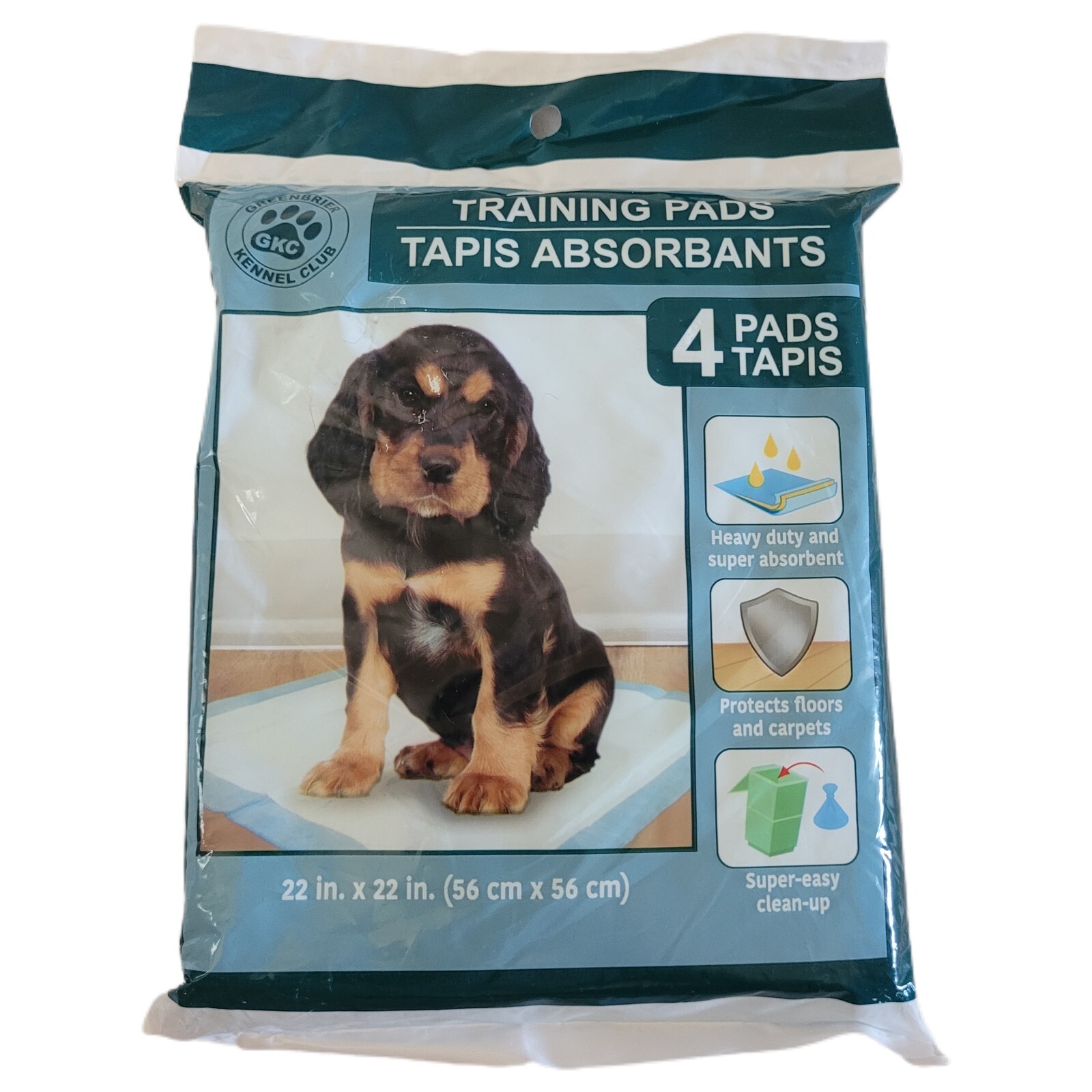 Dog Puppy Training Pads 22″x 22″ Super Absorbent Pet Housebreaking 1 Pack of 4