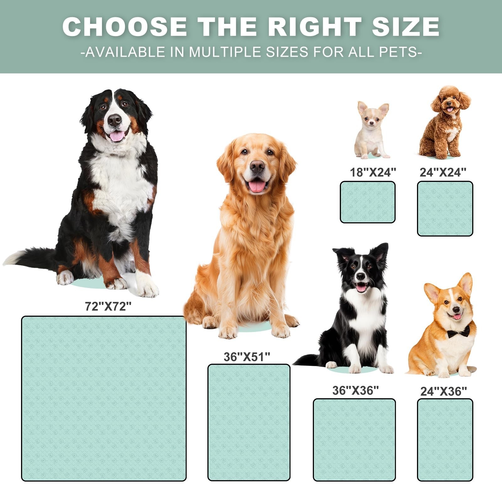 Washable Pee Pads for Dogs 2 Pack, Reusable Waterproof Leak-Proof Puppy Train…