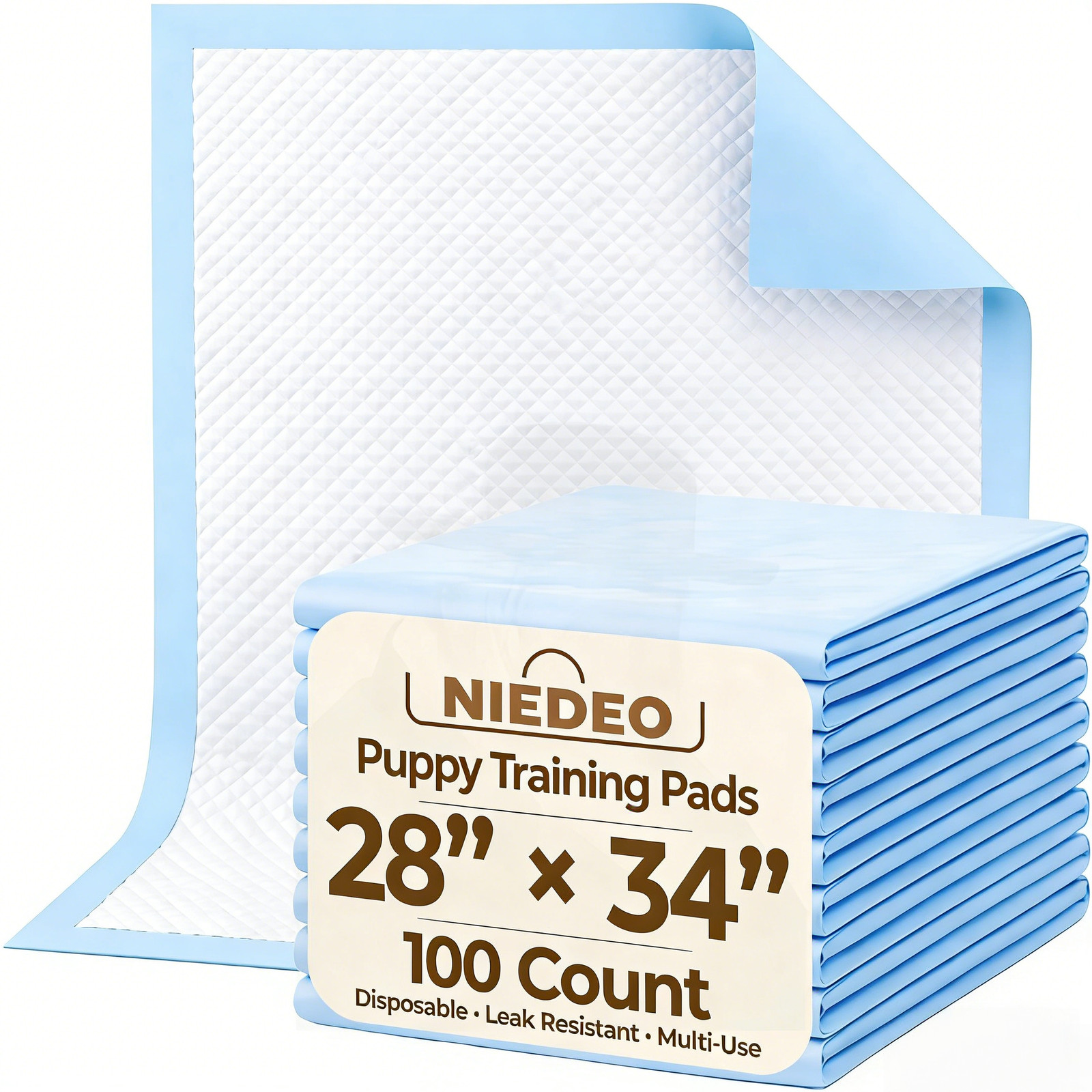 28×34 Pet House Training Pads XL 100 Pack Disposable Pet Urine Pads,Pet Supplies