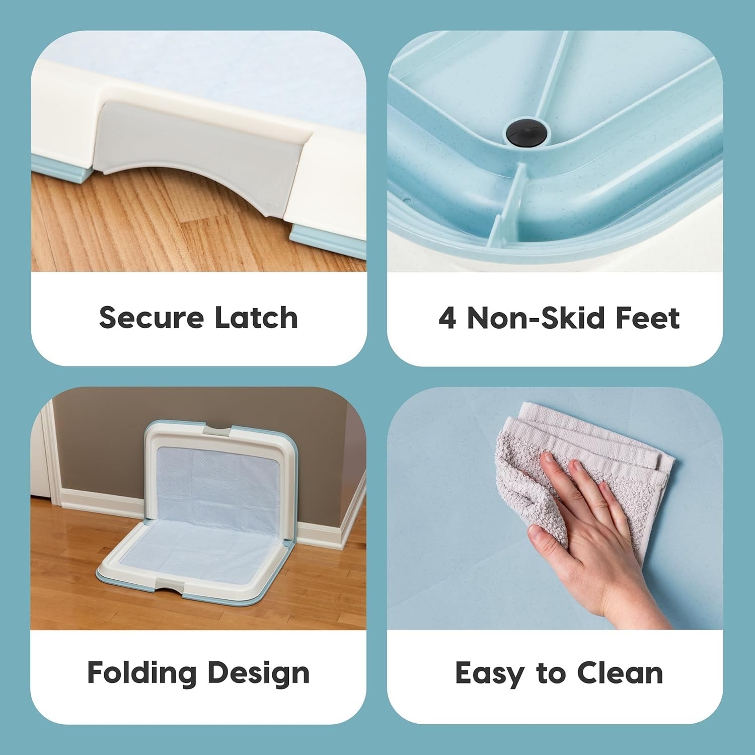 Pee Pad Holder for Dogs – Secure & Easy to Clean, Fits 28″x34″ Pads